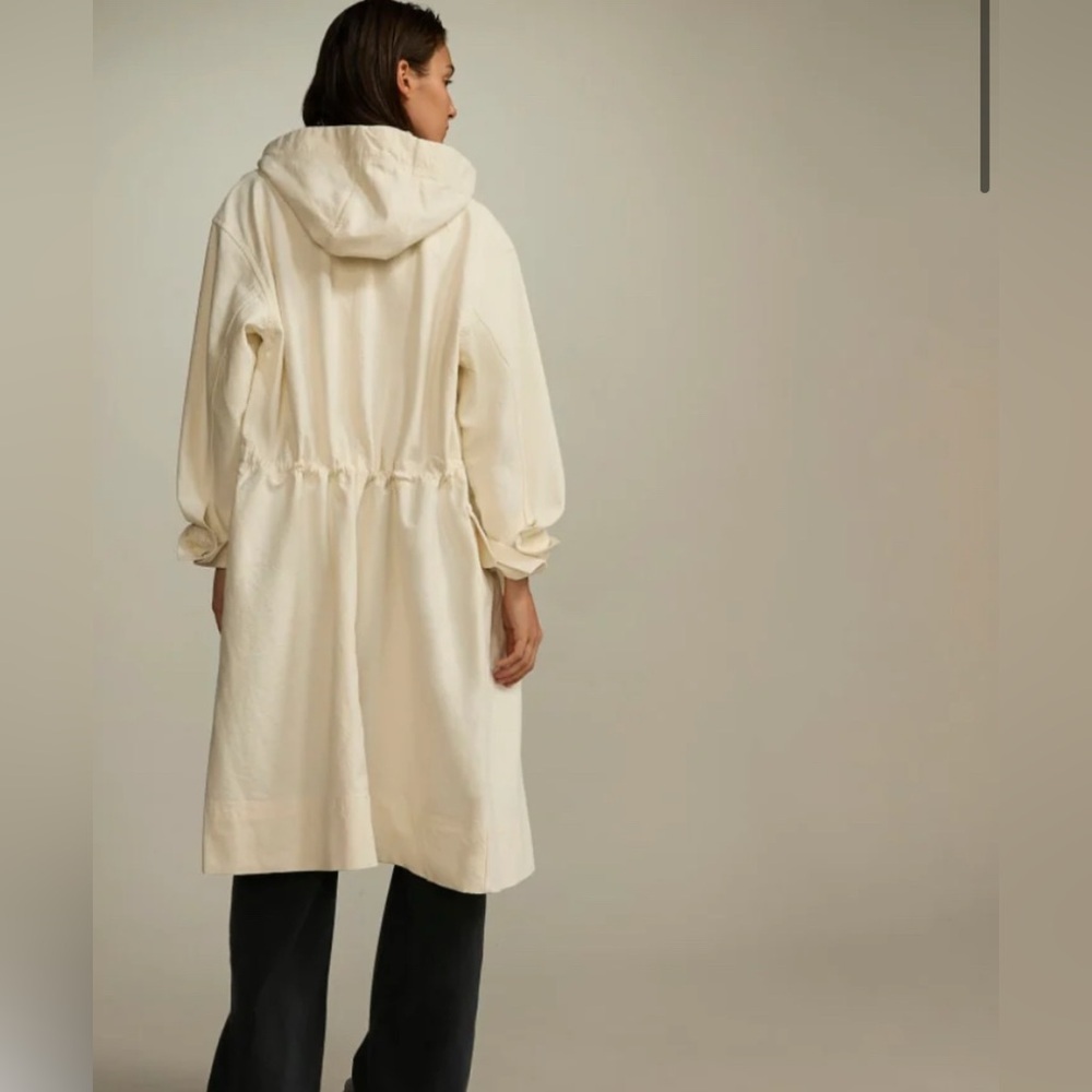 Everlane Women's Cream Cotton Utility Jacket Trench M - Picture 3 of 14